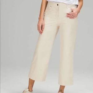 Lululemon City Sleek 5 Pocket Wide Leg Pant white opal size 26